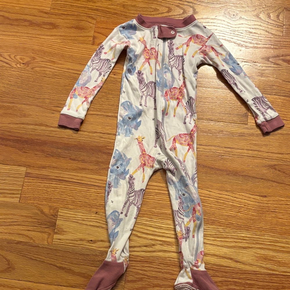 Burt's Bees Pastel Animal Print Kids One Piece